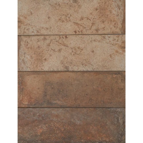 The Tile Life Cypress 4" x 12" Cotto Porcelain Marble Look Wall and Floor Tile