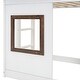 preview thumbnail 6 of 7, House-shaped Design Twin Size Wood Bunk Bed with Roof, Ladder and Slide, Sturdy Construction and Safety Guaranteed, White&Brown