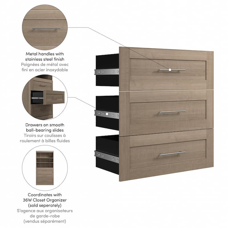 Pur 3 Drawer Set for Pur 36W Closet Organizer by Bestar