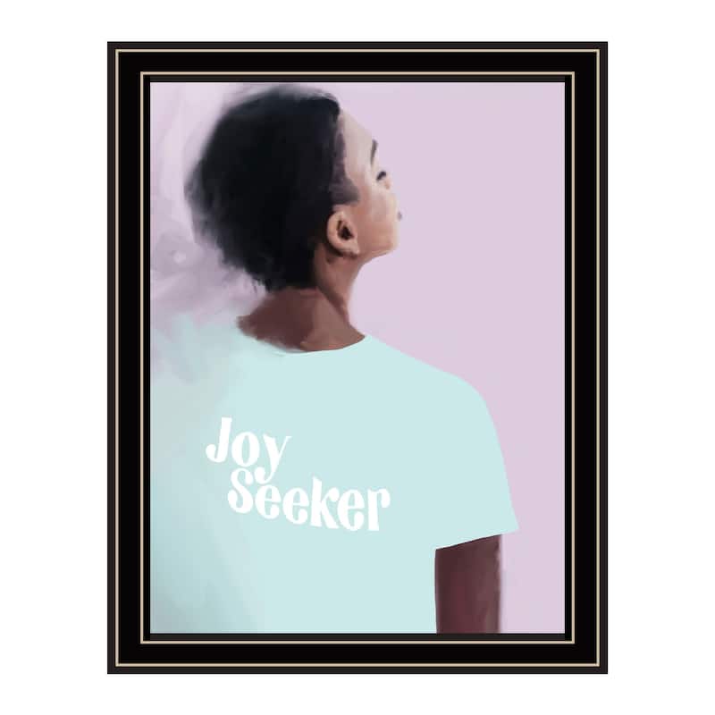 TrendyDecor4U "Joy Seeker - Look for the Good" Framed Print Wall Art - Black