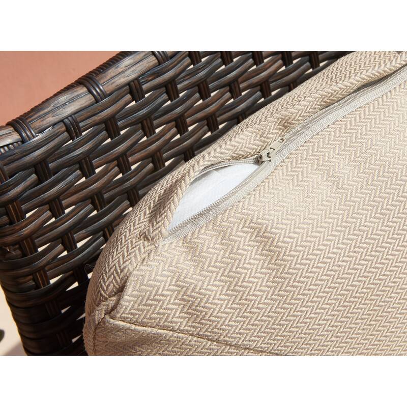 Pocassy 3-Piece Outdoor Wicker Rattan Rocking Set
