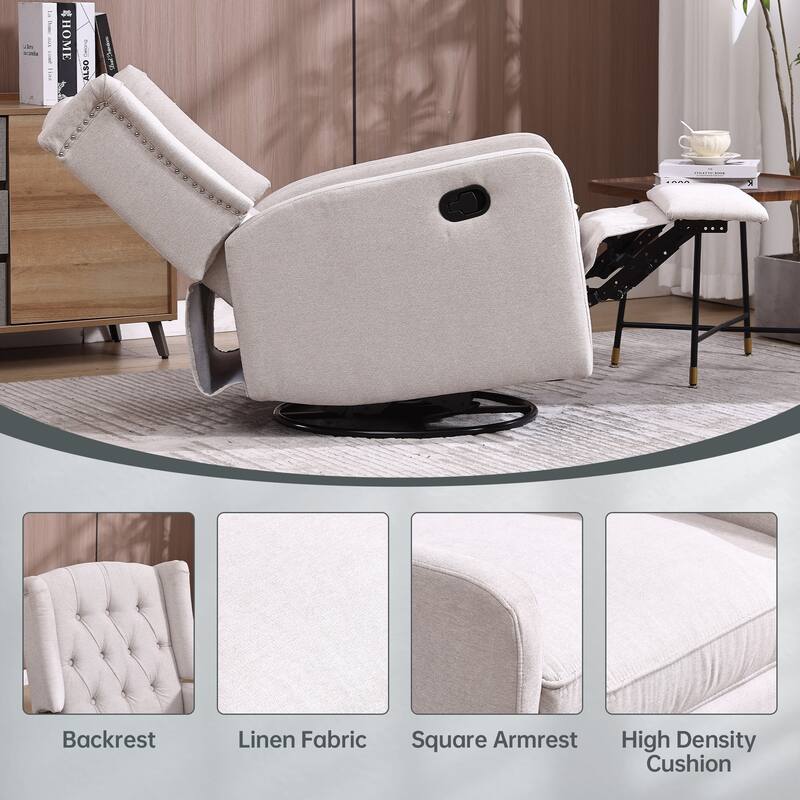 360 Degree Swivel Nursery Rocking Chair
