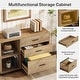 preview thumbnail 9 of 22, 63" L Shaped Executive Office Desk with Mobile Lateral File Cabinet