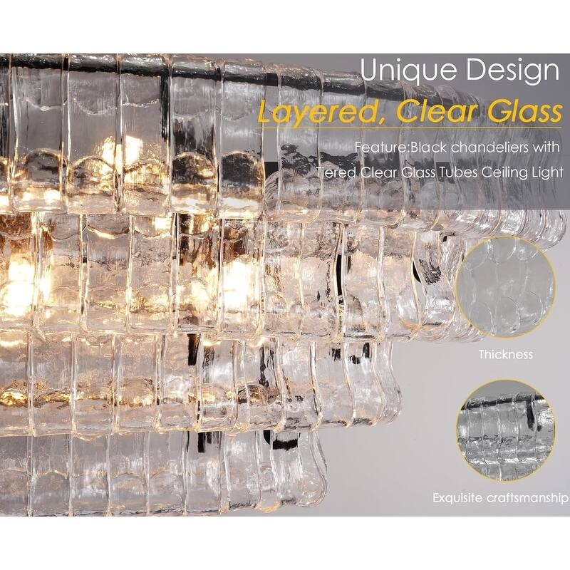 KAYLA 36 in. 6-Lights Gold Crystal Drum Chandelier