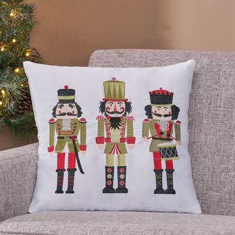 Dorse Modern Fabric Christmas Throw Pillow Cover by Christopher Knight Home