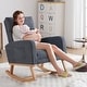 preview thumbnail 88 of 105, HOMYKA Rocking Chair for Nursery with Footrest