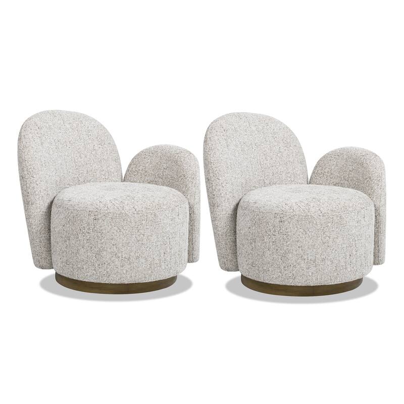 Duo 31.5" Single Curved Arm Swivel Accent Chair