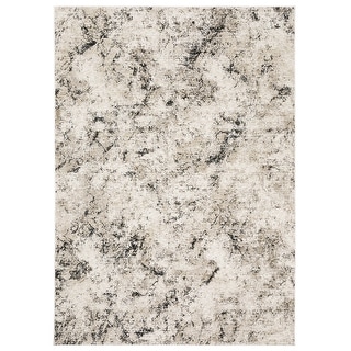 Loos Ivory/Grey Abstract Area Rug - Bed Bath & Beyond - 34848654