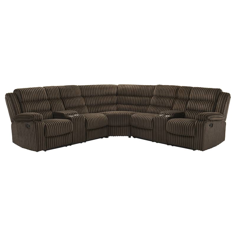 Atkinson Upholstered Reclining Sectional Sofa - 117" x 117" x 40.5"