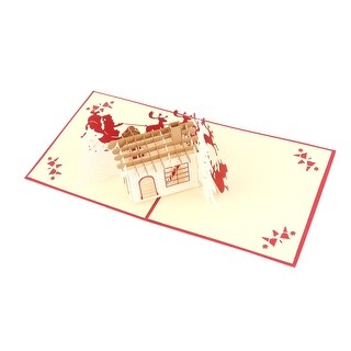 Shop Holiday Christmas Festival Paper 3d Hollow Out House Design