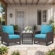 preview thumbnail 50 of 120, Gymojoy 24"x24"x6" Thick Cushions & Pillows Set - Deep Seat Indoor/Outdoor Water & Fade Resistant
