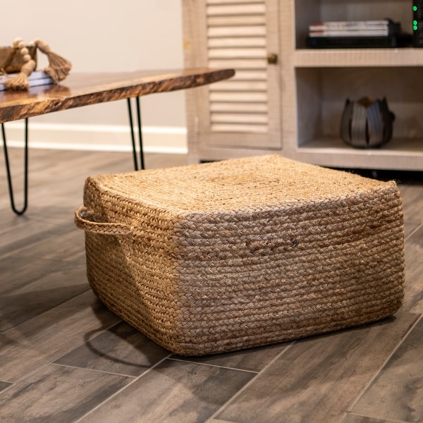 The Gray Barn Juniper Hill Woven Square Pouf. Opens flyout.