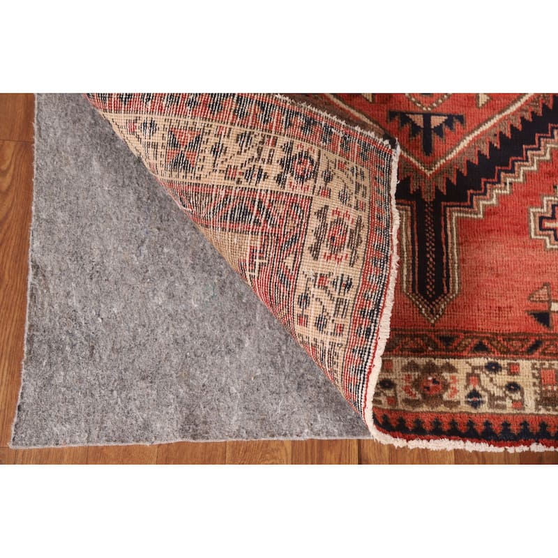 Ardebil Persian Vintage Runner Rug Hand-knotted Wool Carpet - 3'7"x 10'3"
