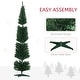 preview thumbnail 23 of 22, HOMCOM 8' Tall Pre-Lit Slim Noble Fir Artificial Christmas Tree with 300 Warm White LED Lights and 618 Tips - 7.87 ft