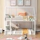 preview thumbnail 15 of 26, Twin House Bunk Bed with Slide, Ladder, and Guardrails, Metal Frame, Black White