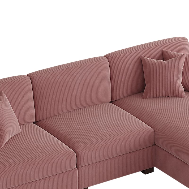 Oversized L-shaped Modular Sectional Sofa with Chaise Lounge