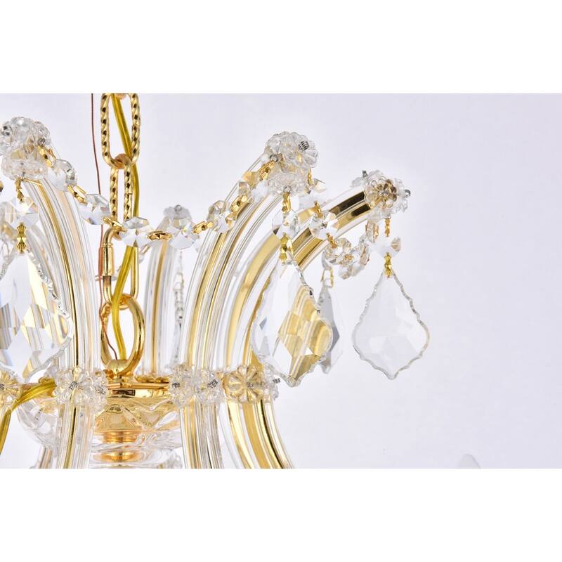 Fleur Illumination Collection Chandelier D:26in H:26in Lt:9 Gold Finish