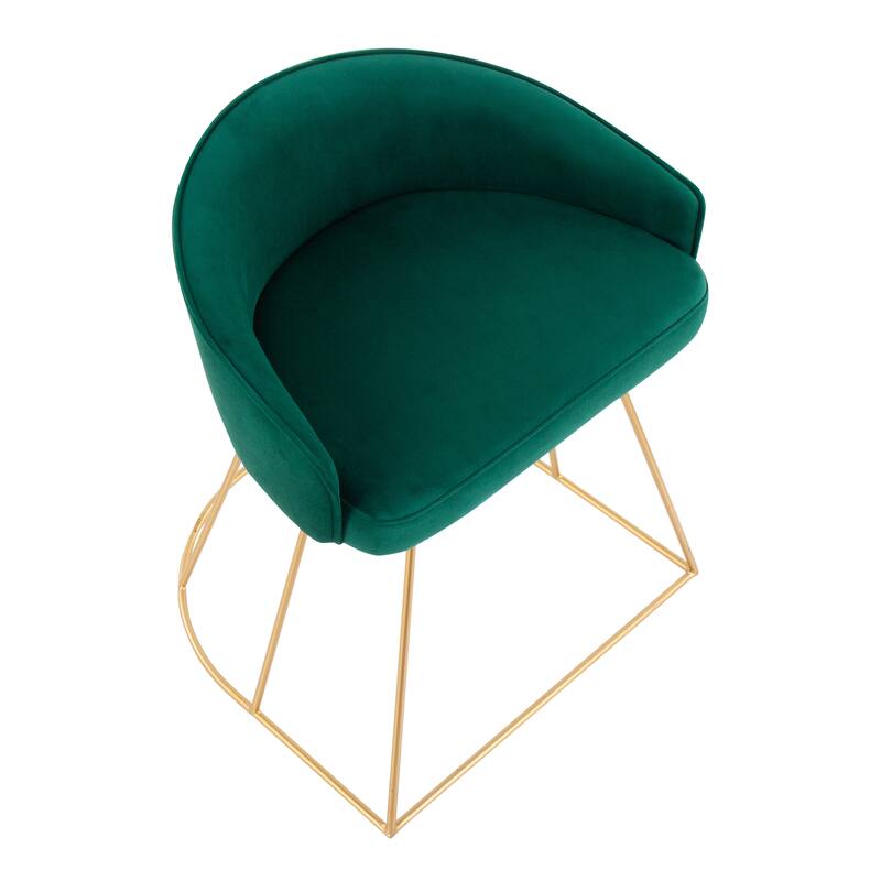 Silver Orchid Haid Velvet Upholstered Vanity Stool