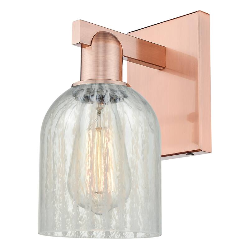Innovations Lighting 716-1W-11-5 Caledonia Sconce Caledonia 11" Tall - Antique Copper / Mouchette