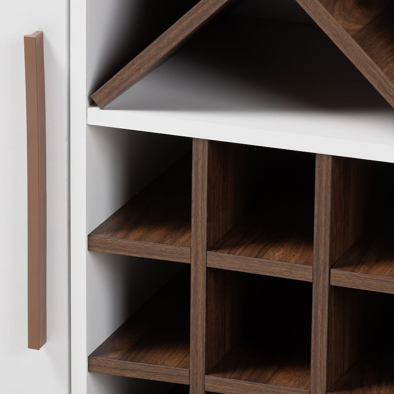 Pietro Mid-Century Modern Finished Wine Cabinet - 38.78" High x 47.24" Wide x 13.39" Deep