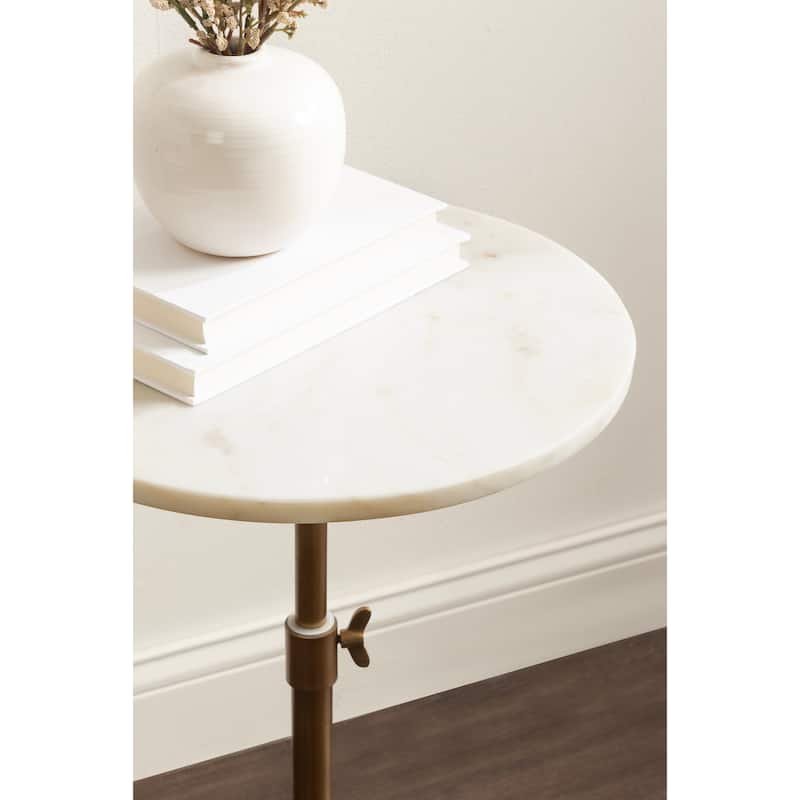Kate and Laurel Engles Adjustable Marble Table and Plant Stand