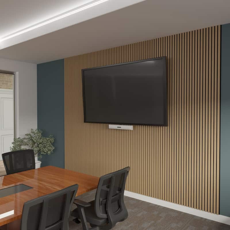 AcoustixPro Noise Cancelling Traditional Small Slat Wall Panel (2 Pack)