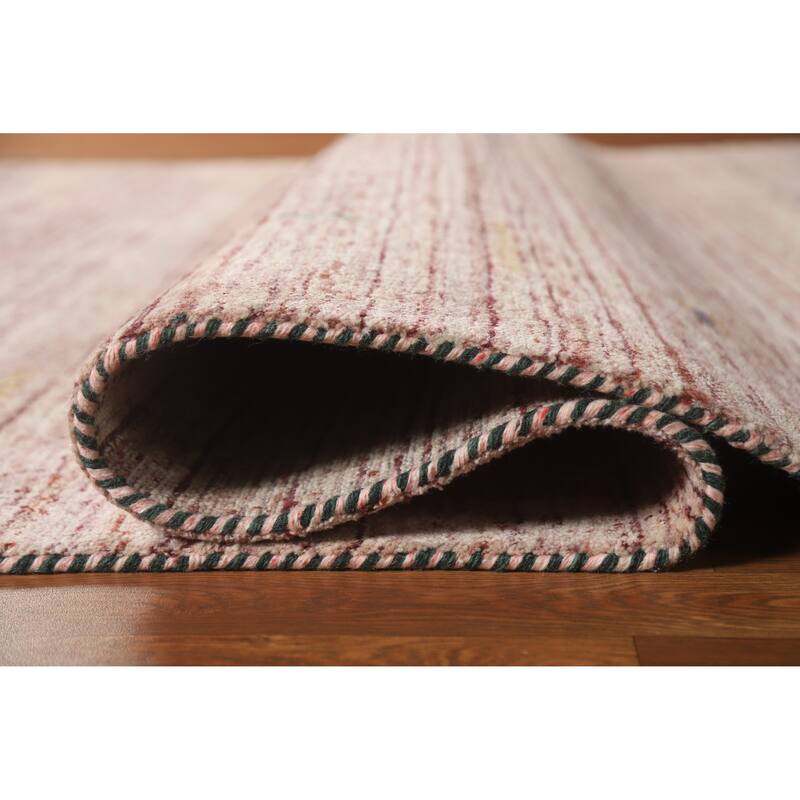 Hand Knotted Oriental 100% Wool Carpet Tribal Animal Pictorial Multi-Colored Gabbeh Area Rug - 10' 9'' X 7' 9''