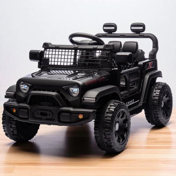 slide 2 of 28, 24V Kids Ride On Car with Remote Control, Four-Wheel Suspension, Bluetooth, MP3, LED Headlights for Kids 3 Years Old Black