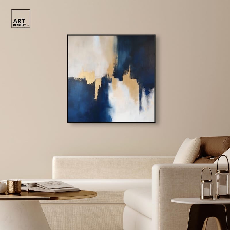 Indigo Aurelian Canvas by Art Remedy