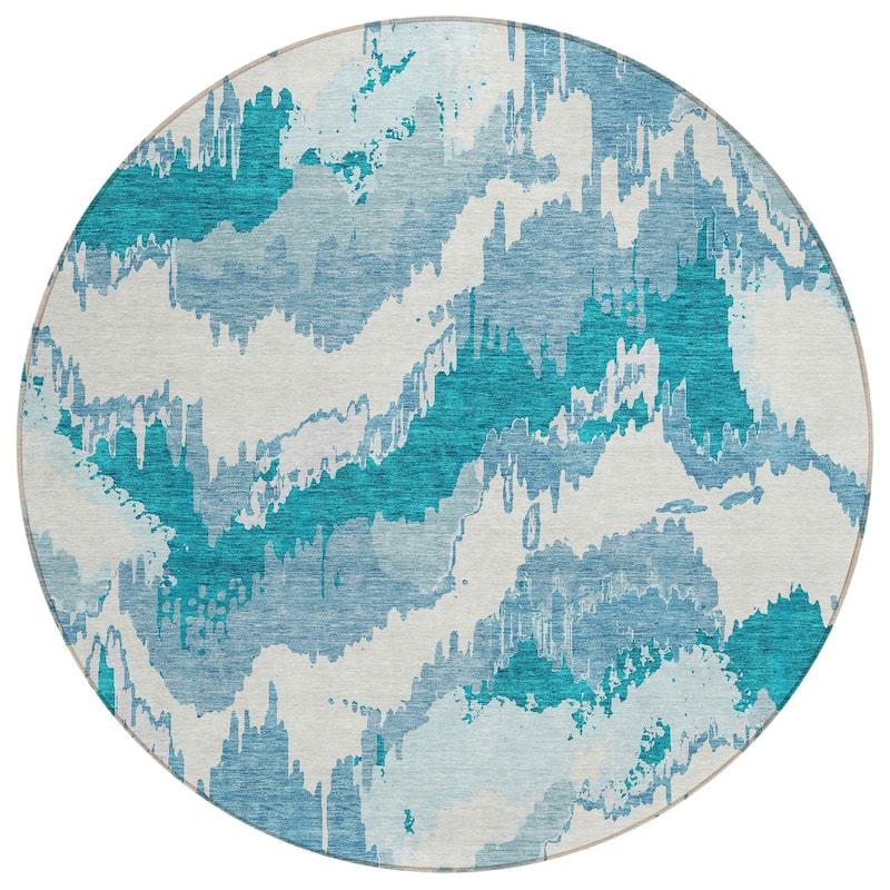 Machine Washable Indoor/ Outdoor Chantille Ombre Abstract Rug