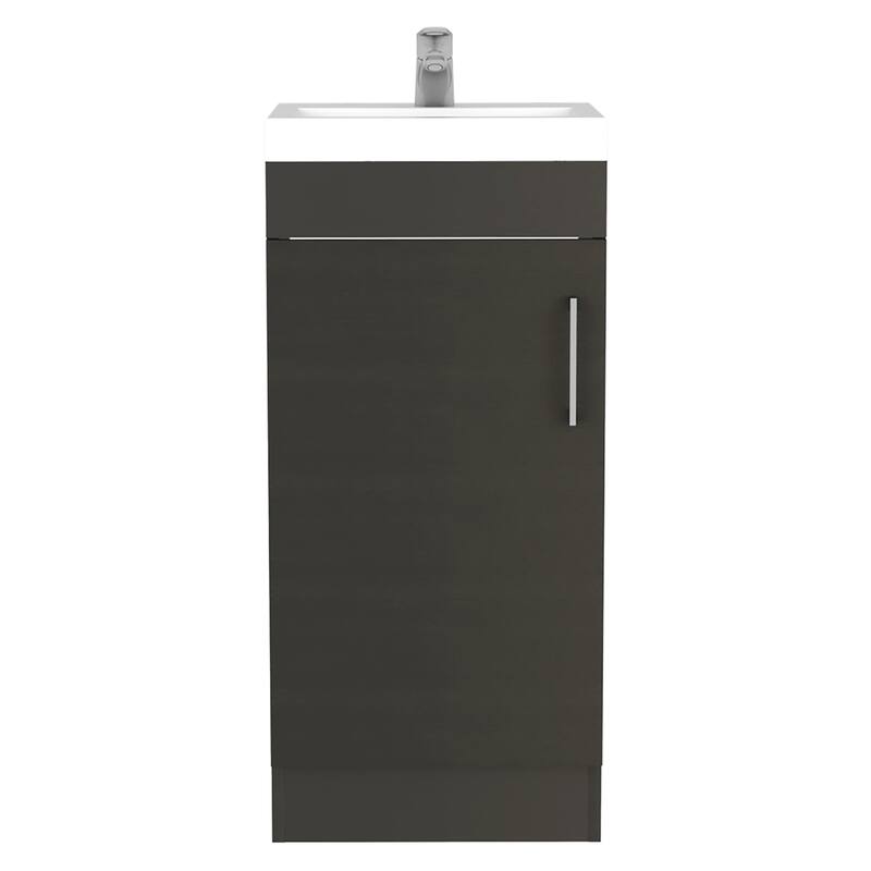Single Door Cabinet with Interior Shelf, Metal Handle, and Durable Construction, 34.65" Tall - 12.99in L Particle Board