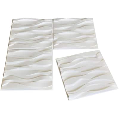 Art3d 3D Wall Panels PVC Wave Design VI (32 Sq.Ft)