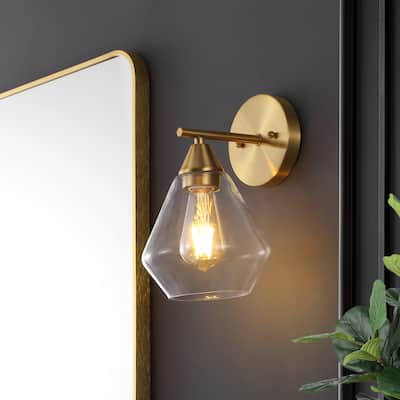SAFAVIEH Lighting Lyona 9-inch Wall Sconce (Set of 2) - 7 in. W x 9 in. D x 11 in. H
