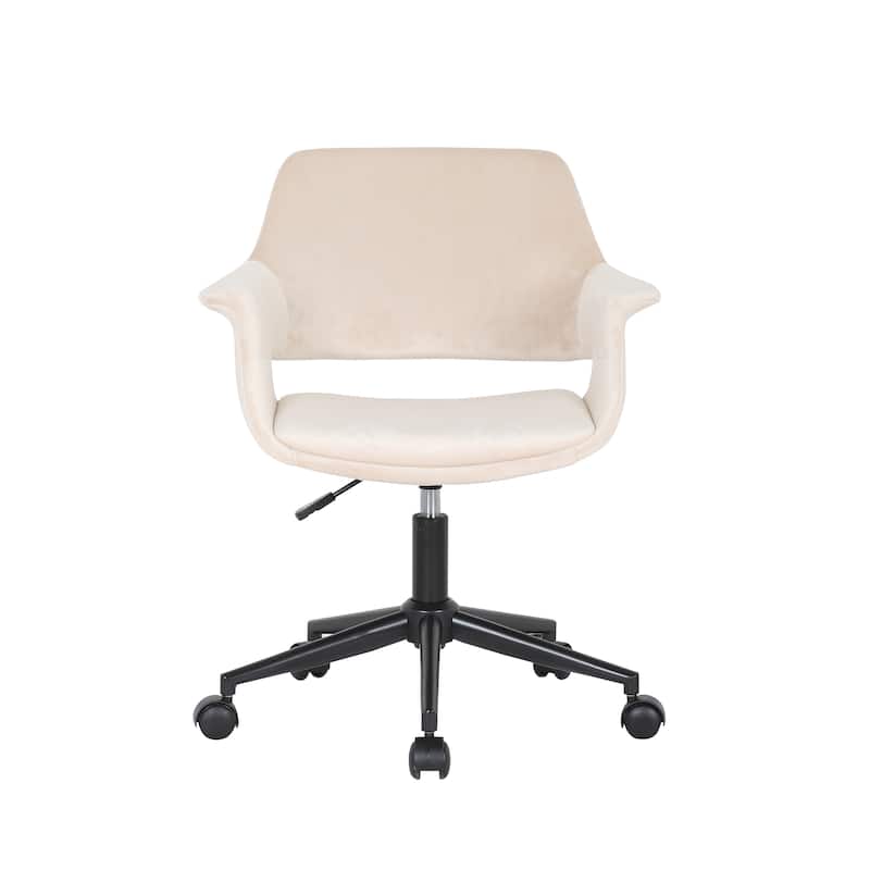 Porthos Home Rylee Swivel Office Chair, Velvet, Adjustable Height