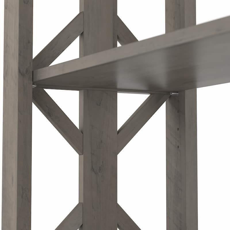 Homestead Console Table with Shelves by Bush Furniture