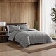 preview thumbnail 2 of 6, Eddie Bauer Preston Grey Cotton Flannel Reversible Comforter Set