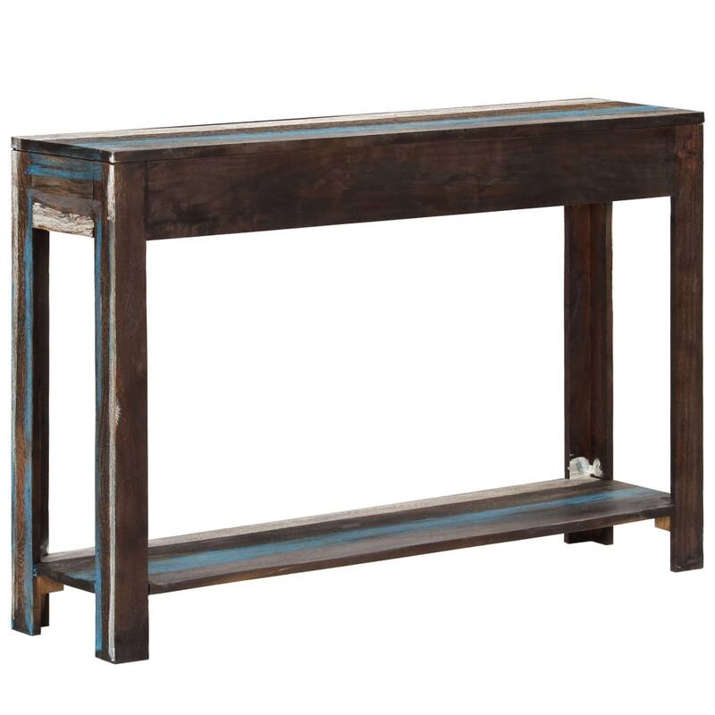 vidaXL Console Table Vintage Entryway Table with Storage Solid Wood Acacia - 46.5" x 11.8" x 31.5"