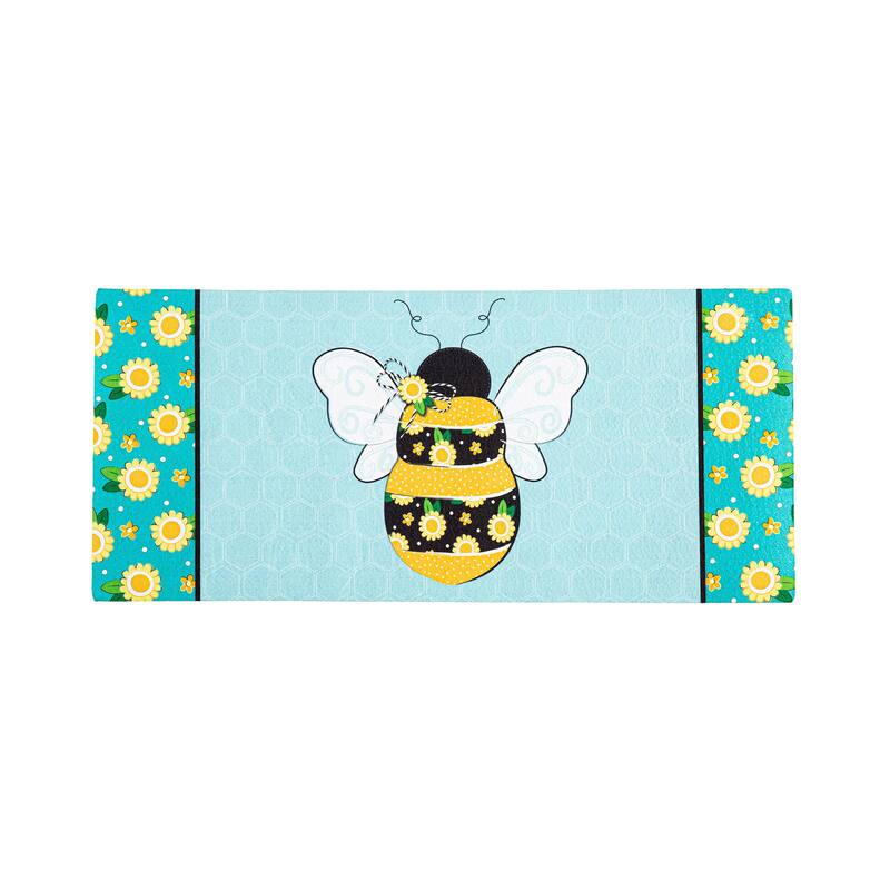 22 in. x 10 in. Home Sweet Home Bee Sassafras Switch Mat