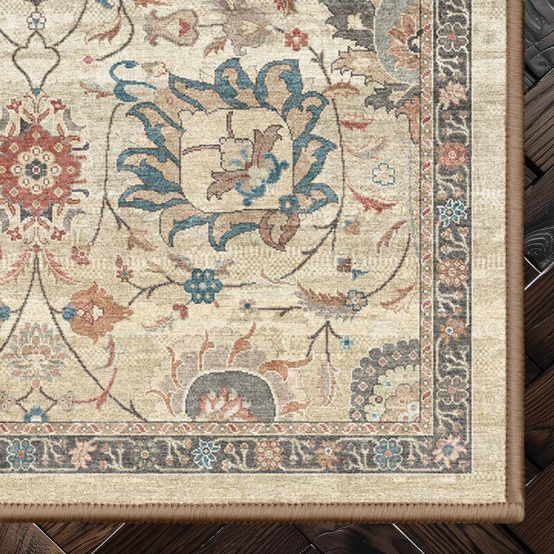 Well Woven Apollo Serapi Vienna Medallon Vintage Flat-Weave Area Rug