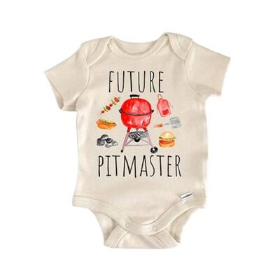 Barbeque Bbq Grill Master Steak Meat - Baby Boy Girl Clothes Infant Bodysuit Funny Cute Newborn