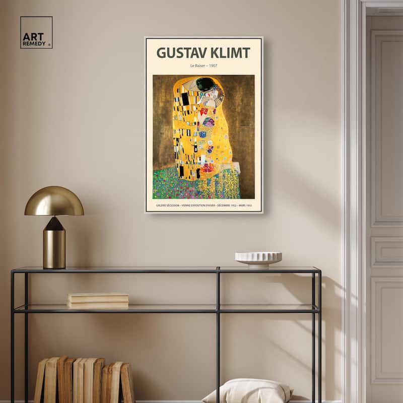 Golden Kiss Canvas by Art Remedy