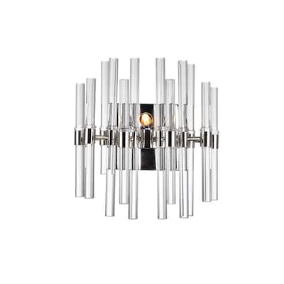 Miroir 2 Light Wall Light With Polished Nickel Finish - Polished Nickel
