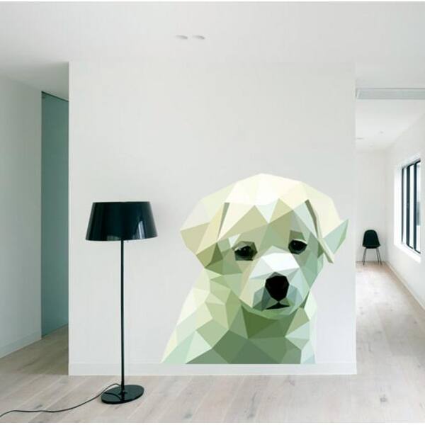 Shop White Lab Puppy Polygonal Wall Decal White Labrador Polygon Modern Wall Art Sticker Overstock 31797626