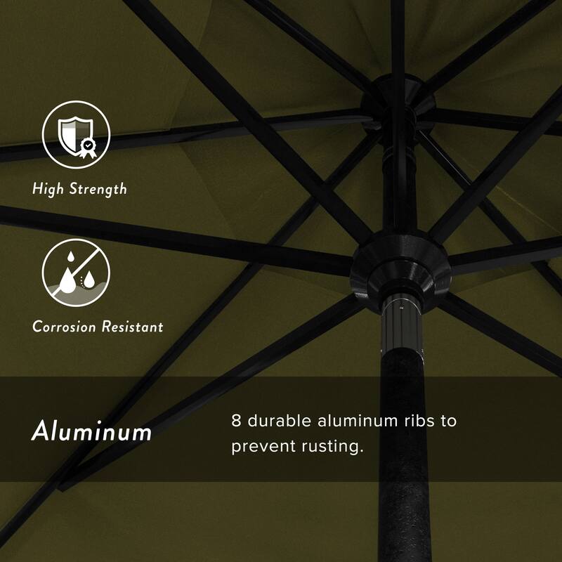 California Umbrella 11-Foot Round Aluminum, Crank Open Collar Tilt Patio Umbrella, Sunbrella Fabric