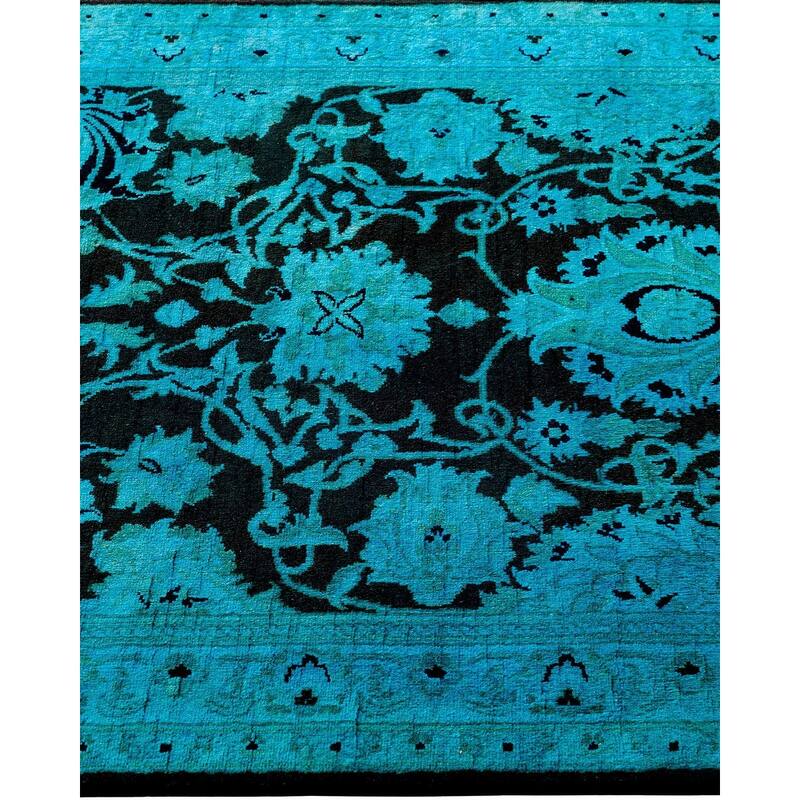 Contemporary Overdyed Wool Hand Knotted Runner - 2' 7" x 10' 4"