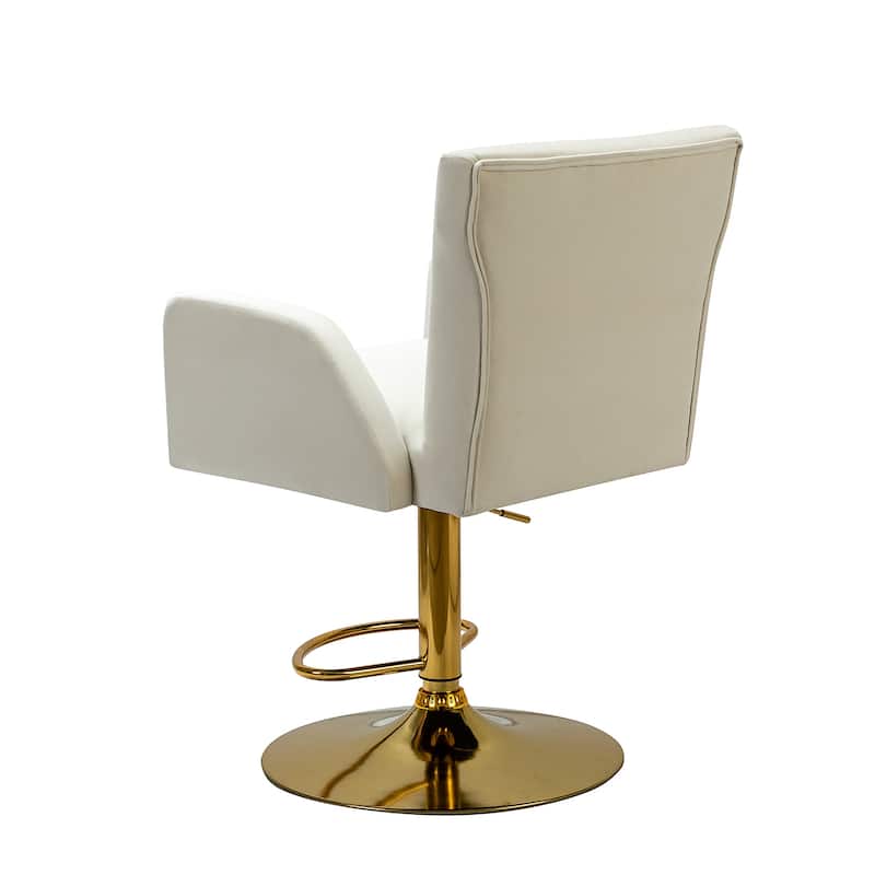 Loreto Modern Tufted Velvet Swivel chair with Adjustable Height Set of 2 by HULALA HOME