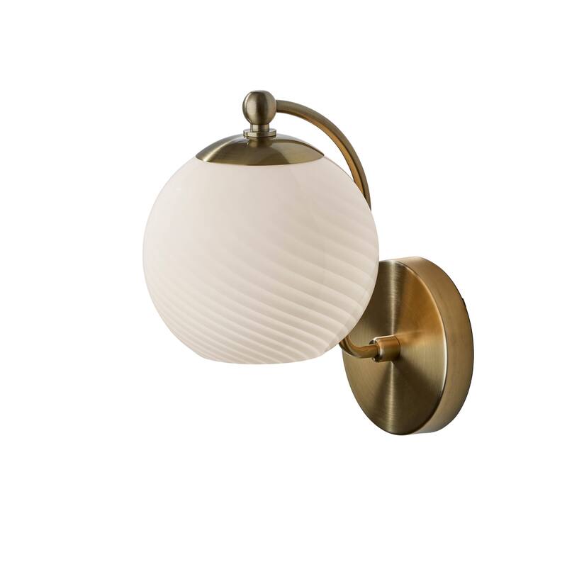 Adesso Swirl Wall Light - Antique Brass