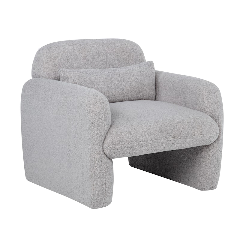 Stylish and Minimalist Single Sofa Chair with Arms and Pillow, Armchair, Accent Chair for Living Room, Bedroom, Study