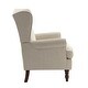 preview thumbnail 41 of 46, Epimethis Traditional Fabric Accent Armchair with Turned Legs by HULALA HOME