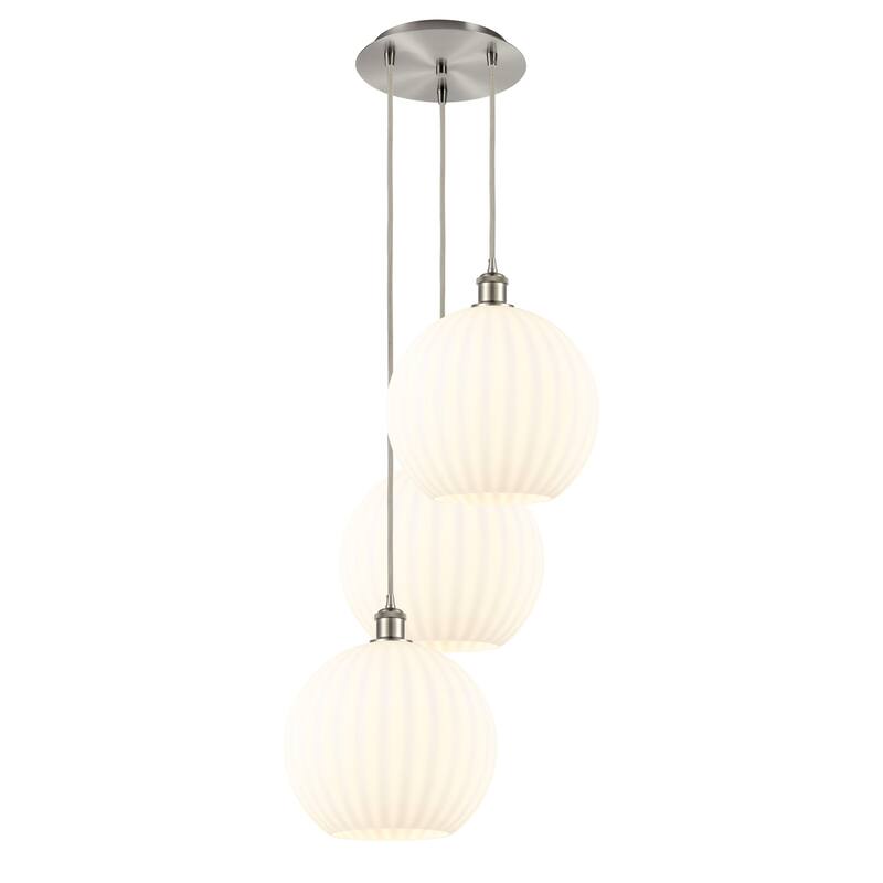 Innovations Lighting 113B-3P-39-19 White Venetian Pendant White